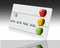 Images of apples decorate a contemporary credit or debit card