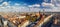 Imaginary center of Eastern Berlin, panoramic AI generative bird view