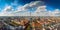 Imaginary center of Eastern Berlin, panoramic AI generative bird view