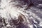 Imaginary collage hurricane over USA.
