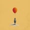 Imaginary Girl With Balloon: A Flat Yet Expressive Illustration