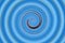 Imaginary ocean blue plate with golden line Spiral Digital art