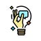 imagination light bulb color icon vector illustration
