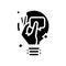 imagination light bulb glyph icon vector illustration