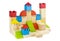 Imagination wooden blocks colorful toy isolated