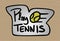 Imaginative tennis symbol