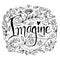 Imagine Hand lettering.