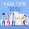 Imagine, invent, inspire social media post mockup