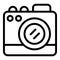 Imaging photo camera device icon outline vector