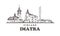 Imatra sketch skyline. Imatra, Finland hand drawn  illustration