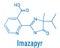 Imazapyr herbicide molecule. Skeletal formula.