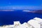Imerovigli caldera view towards Oia, Santorini, Greece