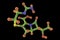 Imipenem antibiotic molecule, 3D illustration