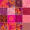 Imitation of quilting design in indian style with