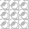 Imitation terrazzo, circles of abstract shapes. Seamless background, surface design. Vector illustration. Black and white