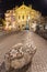 Imitation tiles on boulder in front of the train station in Porto, Portugal