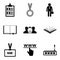 Imitator icons set, simple style