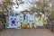 IMJINGAK, KOREA, NOVEMBER 10, 2019: Ribbons on a fence at Imjingak unification park in Republic of Korea