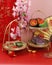 Imlek Chinese New Year Cake, Nian Gao or Kue Keranjang, Fa Gao or Steamed Cupcake, Kue Ku or Angku, and Steamed Sticky Rice Cake