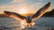 Immaculate Perfectionism: A Seagull Soaring In Nikon D850 Style