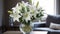Immaculate Perfectionism: White Lilies And Daisy Arrangement Photography