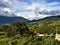 Immensity of the sky over mountains and landscape.