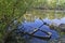 Immersed wooden boat