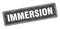 immersion sign. immersion grunge stamp.