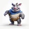 Immersive Cartoon Animal Combat Costume With Realistic Hyper-detailed Rendering