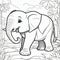 Immersive Coloring Adventure: Kids\\\' Playful Elephant Art in 3D