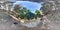 Immersive Nature: Serene Beauty of Trees and River in 360-Degree Spherical View