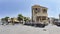 Immersive panoramic street view of Lucio Coilio road ,with a beautiful liberty style palace and commercial business waiting for