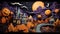 Immersive Sleepy Hollow Experience through Exquisite Paper Art. Halloween Celebrations. Generative AI