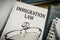 Immigration law book. Legislation and justice concept