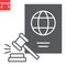 Immigration law glyph icon