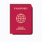 Immigration services passport icon.
