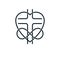 Immortal Love of God conceptual symbol combined with infinity loop sign and Christian Cross with hear.