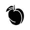 immortal peach taoism glyph icon vector illustration