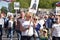 Immortal Regiment - people with portraits of their relatives, participants in the Second World War, on the Victory Day parade