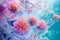 immune cells attack cancer cells, T-cells attacking cancer