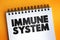 Immune System text on notepad, health concept background