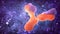 Immunity. Antibody on a blurred background