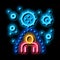immunity human protection against harmful viruses neon glow icon illustration