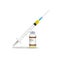 Immunization, Anthrax Vaccine Syringe With Yellow Vaccine, Vial Of Medicine Isolated On A White Background. Vector