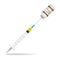 Immunization, Hepatitis Vaccine Syringe Contain Some Injection And Injection Bottle Isolated On A White Background