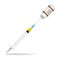 Immunization, Measles Mumps Rubella Vaccine Syringe Contain Some Injection And Injection Bottle Isolated On A White