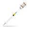 Immunization, Polio Vaccine Syringe Contain Some Injection And Injection Bottle Isolated On A White Background. Vector