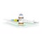 Immunization, Rotavirus Vaccine Medical Test, Vial And Syringe Ready For Injection A Shot Of Vaccine Isolated On A White