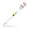 Immunization, Typhoid Fever Vaccine Syringe Contain Some Injection And Injection Bottle Isolated On A White Background