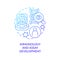 Immunology and assay development blue gradient concept icon